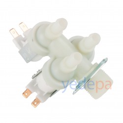 Çamaşır Makinesi Üçlü Su Giriş Ventil Vanası - 90 Metal Bağlantılı 10.5mm - TP Reflex