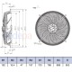 Ziehl-Abegg FN071-SDK.6K.V7P1 Aksiyal Fan - 380V, 710mm Fan Çapı, 14.850 m³/h Hava Debisi, 910 RPM, Emme Yönlü - Art. 154151