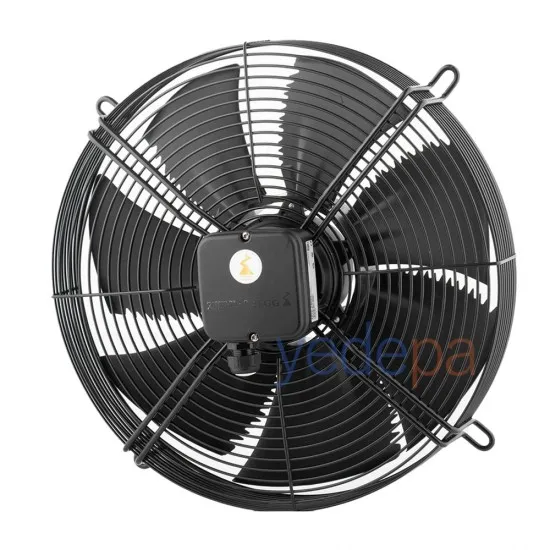 Ziehl-Abegg FN040-4EK.0F.V7P1 Aksiyal Fan - 230V, 400mm Fan Çapı, 5.500 m³/h Hava Debisi, 1340 RPM, Emme Yönlü - Art. 152728