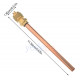 1/4 HVAC Refrigerant Charging Access Valve with Copper Tube