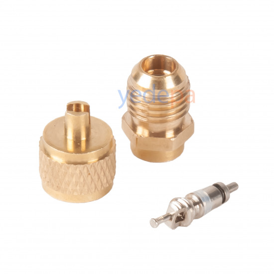 1/4 HVAC Refrigerant Charging Access Valve (Tubeless)