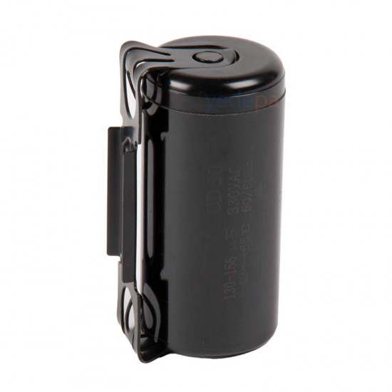 130-156 µF 330 VAC - 50/60 Hz სახურავიანი პუსკავოი კონდენსატორი (გამშვები კონდენსატორი)