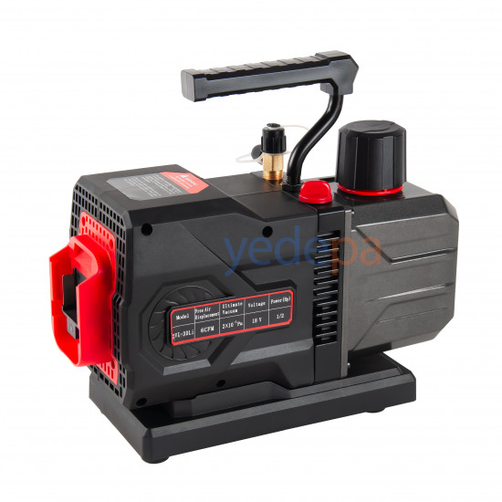 2VI-3DLi Çift Kademeli Akülü, Şarjlı, Kablosuz Vakum Pompası - 18V, 1/2 HP, 6CFM Lityum Bataryalı