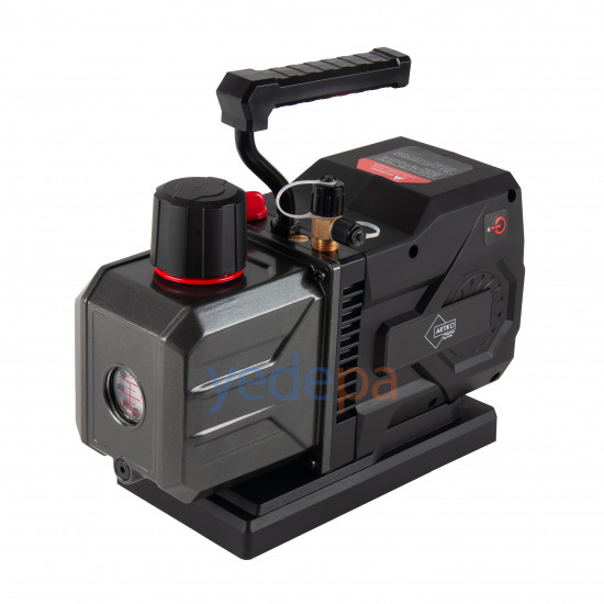 2VI-3DLi Çift Kademeli Akülü, Şarjlı, Kablosuz Vakum Pompası - 18V, 1/2 HP, 6CFM Lityum Bataryalı