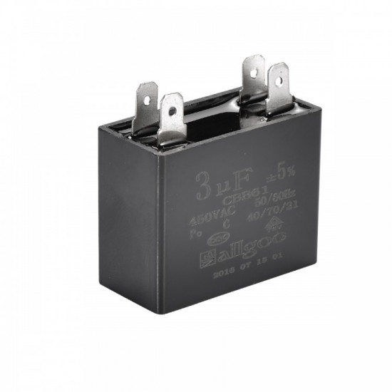 Square Capacitor 3 µF 450 VAC - 50/60 Hz