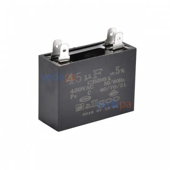კვადრატული კონდენსატორი 4,5 µF 440 VAC 50/60 Hz