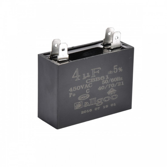 Square Capacitor 4 µF 450 VAC - 50/60 Hz
