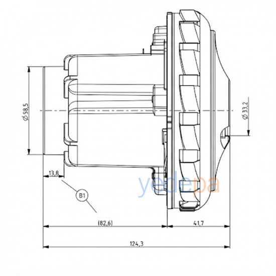 Domel 467.3.251-2 მტვერსასრუტის მოტორი 280W