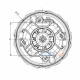 Domel 467.3.251-2 მტვერსასრუტის მოტორი 280W