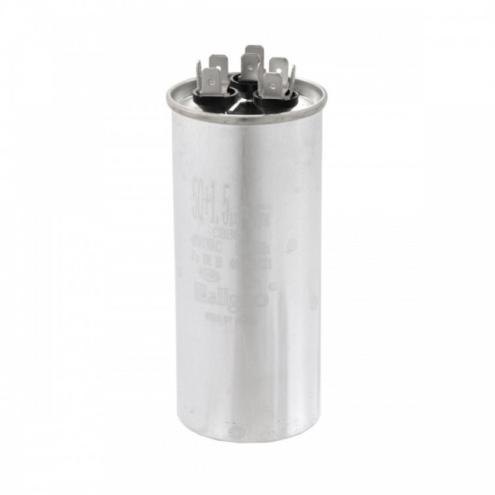 50+1.5 µF Dual Air Conditioner Capacitor Metal 450 VAC - 50/60 Hz