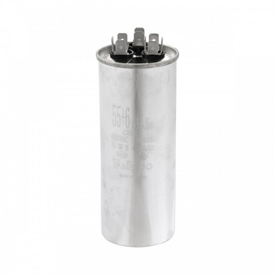 55+6 µF Dual Air Conditioner Capacitor Metal 450 VAC - 50/60 Hz