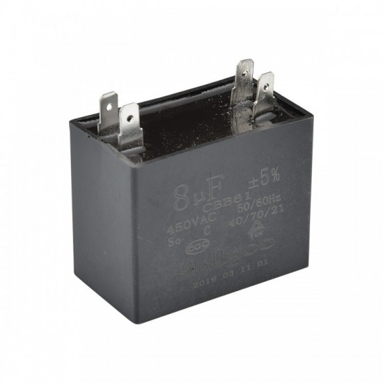 Kare Kondansatör (Kapasitör) 8 µF 450 VAC - 50/60 Hz