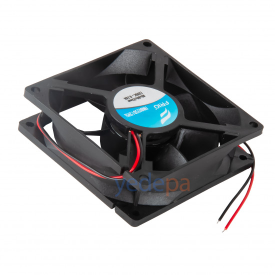 80x80x25 mm Manyetik Yataklı Kare Fan 12V - Vida Aralığı 71 mm