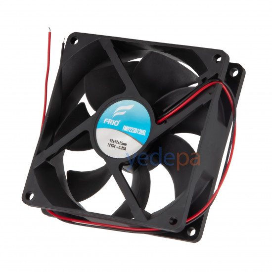 92x92x25 mm Manyetik Yataklı Kare Fan 12V - Vida Aralığı 82 mm