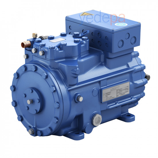 BOCK HGX22e/160-4 S Semi-Hermetic 2-Cylinder Suction Gas-Cooled Compressor | IP66, 3 Phase, R404A, R407C, R134a Compatible