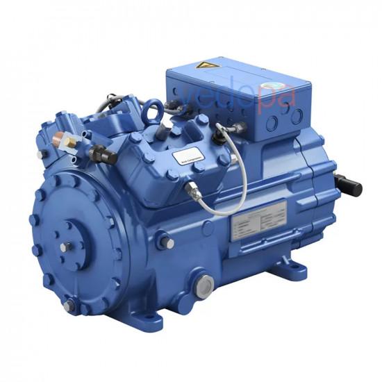 BOCK HGX34e/255-4 ნახევრადჰერმეტული კომპრესორი | 4 ცილინდრიანი, IP66 დაცვა, R404A და R134a თავსებადი