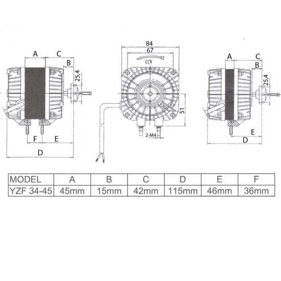Weiguang Q Fan Motoru 110w YZF34-45
