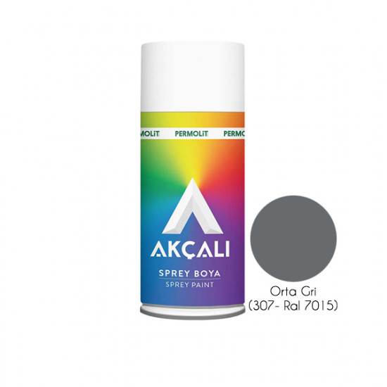 Akçalı Sprey Boya Orta Gri (307- Ral 7015)