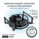 Ariston, Indesit, Hotpoint Compatible 12V Refrigerator Fan Motor (C00308602)