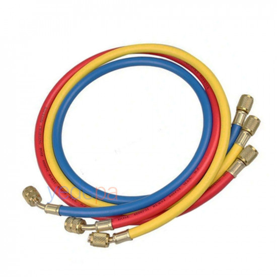 Artiko LX-3113 HVACR AC Charging Hose Set 300cm (R410A) - 1/4" x 5/16" SAE, 3 Pcs
