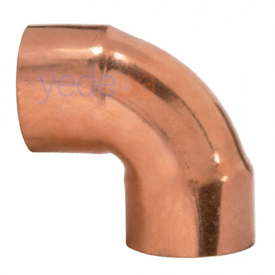 Bakır Bağlantı 90° Dirsek 5/8" - 15/16 mm | Yüksek Basınç Dayanımlı Lehimlenebilir Bağlantı Aparatı