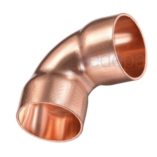 Bakır Bağlantı 90° Dirsek 5/8" - 15/16 mm | Yüksek Basınç Dayanımlı Lehimlenebilir Bağlantı Aparatı