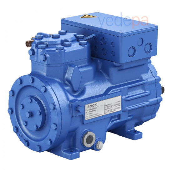 BOCK HGX12P/75-4 ნახევრადჰერმეტული კომპრესორი | 2-ცილინდრიანი, IP66 დაცვა, R404A და R134a თავსებადი