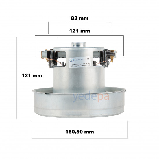 BT0140 Arçelik Mite Buster მტვერსასრუტის ვაკუუმ-მოტორი 1400 W (დიდი მოდელი)