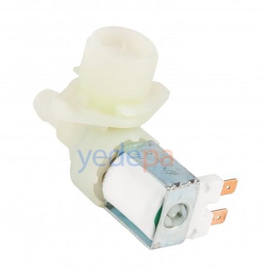 Bulaşık Makinası Tekli Su Giriş Vana Ventili - 90° Plastik Bağlantılı - TP Reflex