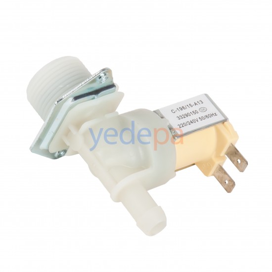 Çamaşır Makinası Tekli Su Giriş Vanası 180° Metal Braketli 10,50 mm