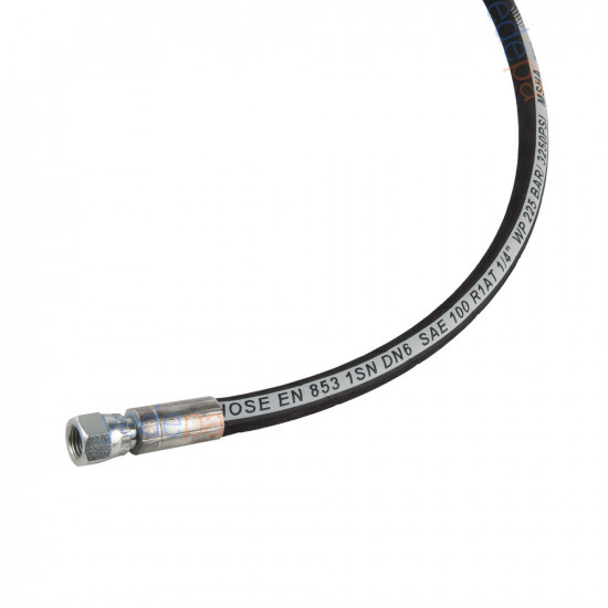 Canflex 1/4 inch Hydraulic Hose 3 Meters – EN 853 1SN / SAE 100 R1AT, 225 Bar, Fittings on Both Ends