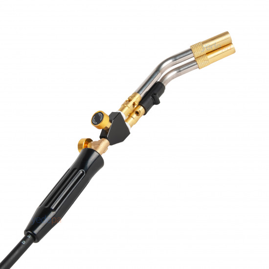 Dual-Head Hose-Type MAPP / Propane Gas Torch and MAPP Gas Cartridge Set