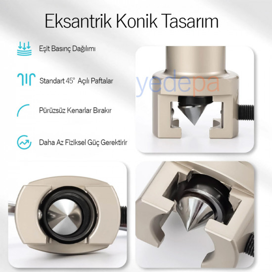 CH-WK806N-L Cırcırlı ve Matkap Uyumlu Eksantrik Havşa Seti