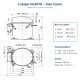 Cubigel ML80TB ჰერმეტული კომპრესორი – 3/8 HP, R404A, HBP 1.105 W