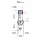 Danfoss 003N2105 WVFX 15 წყლის წნევის რეგულატორი 1/2" G, 1.9 m³/h Kv, 4-23 bar