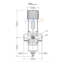 Danfoss 003N3105 WVFX 20 წყლის წნევის რეგულატორი 3/4" G, 3.4 m³/h Kv, 4-23 bar