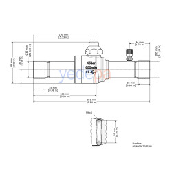 Danfoss 009L7057 GBC 35S 35 mm ODF შაროვოი კრანი – Schrader ნიპელით, 92.96 m³/h Kv, 45 bar
