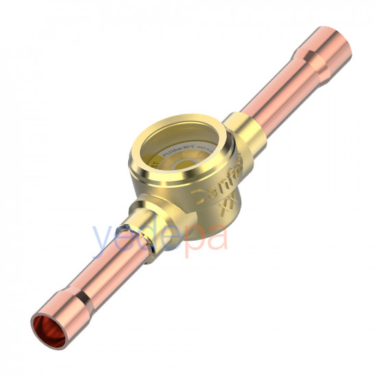 Danfoss SGN 10s სმოტროვოე სტეკლო – სარჩილავი 3/8", N ტიპის ტენიანობის ინდიკატორით, 35 bar MWP (014-0182)