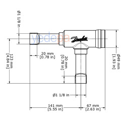Danfoss 020-1021 NRV 28S 1 1/8" ODF Angleway Solder Check Valve – 16.5 m³/h Kv, 46 bar