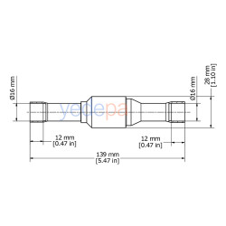 Danfoss 020B1018 NRV 16S 5/8" ODF სწორი ტიპის სადუღებელი ობრატნი კლაპანი – 4.04 m³/h Kv, 49 bar