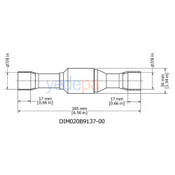 Danfoss 020B1054 NRV 19S 7/8" ODF სწორი ტიპის სარჩილავი ობრატნი კლაპანი – 6.5 m³/h Kv, 49 bar