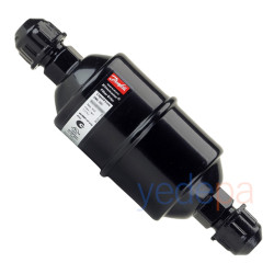 Danfoss 023Z503991 DML 082 ჰერმეტული ფილტრ-ოსუშიტელი - 8 cu.in. 1/4 დიუმი flare მიერთებით, ტენის შთანთქმის მაღალი უნარით, თხევადი ხაზის ფილტრ-ოსუშიტელი