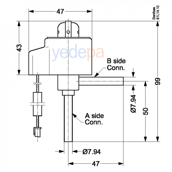 Danfoss ETS 6-30 Elektrikli Genleşme Valfi (034G5045) – 5/16" ODF, Step Motor, 47 bar