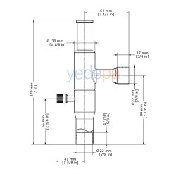 Danfoss 034L0025 KVP 22 7/8" ODF Evaporator Pressure Regulator – 2.5 m³/h Kv, 18 bar