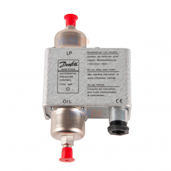 Danfoss MP55 Yağ Basınç Kontrol Anahtarı (060B017191) – SPDT Kontak, Manuel Reset, 0.3-4.5 bar