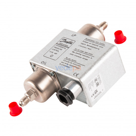 Danfoss MP55 ზეთის წნევის პრესოსტატი (060B017191) – SPDT კონტაქტი, ხელით რესეტი, 0.3-4.5 bar