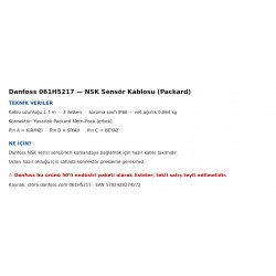 Danfoss 061H5217 NSK Sensor Cable – Packard Metri-Pack, 1.7 m, 3 Conductors, IP66