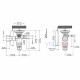 Danfoss TGE Thermostatic Expansion Valve - R407C, Externally Equalized, 5/8" x 7/8" Solder (ODF) - 36 kW - Part No: 067N4007