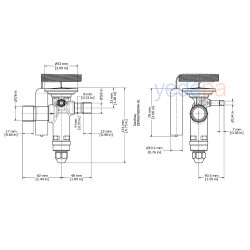 Danfoss TGE ტრვ (ტერმორეგულირებადი ვენტილი) - R134a / R513A, გარე გათანაბრებით, ბალანსირებული პორტი, 5/8" x 7/8" სარჩილავი - 29 kW - ნაწილის No: 067N5159