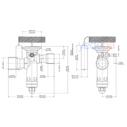 Danfoss TGE ტრვ (ტერმორეგულირებადი ვენტილი) - R134a / R513A, გარე გათანაბრებით, დაბალანსებული პორტით, 1 1/8" x 1 3/8" სარჩილავი - 87 kW - არტიკული: 067N5169